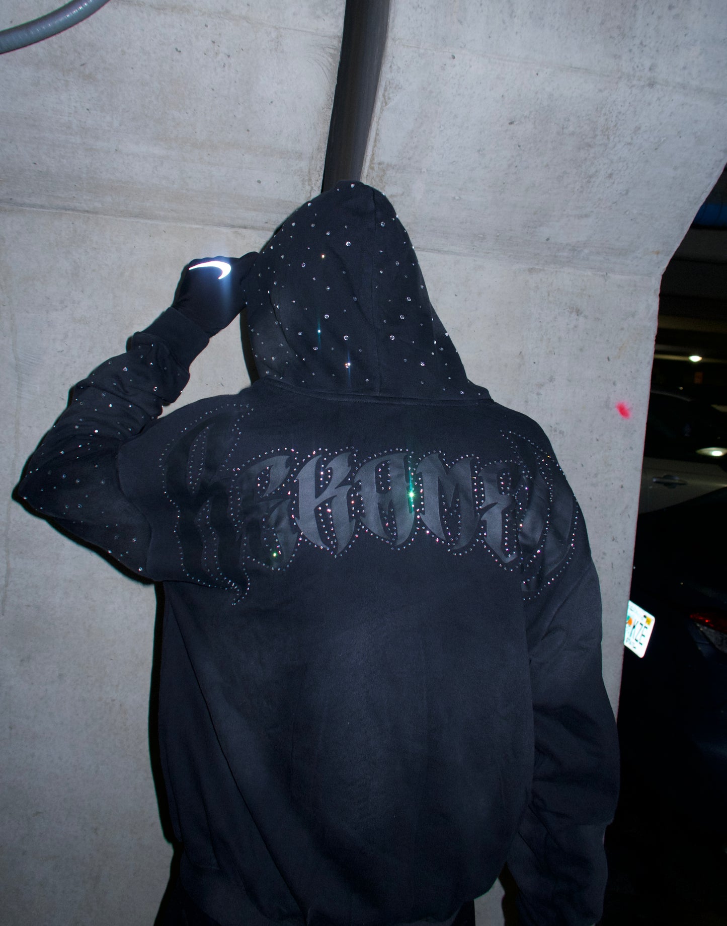 “RRHINESTONE” ZIP-UP