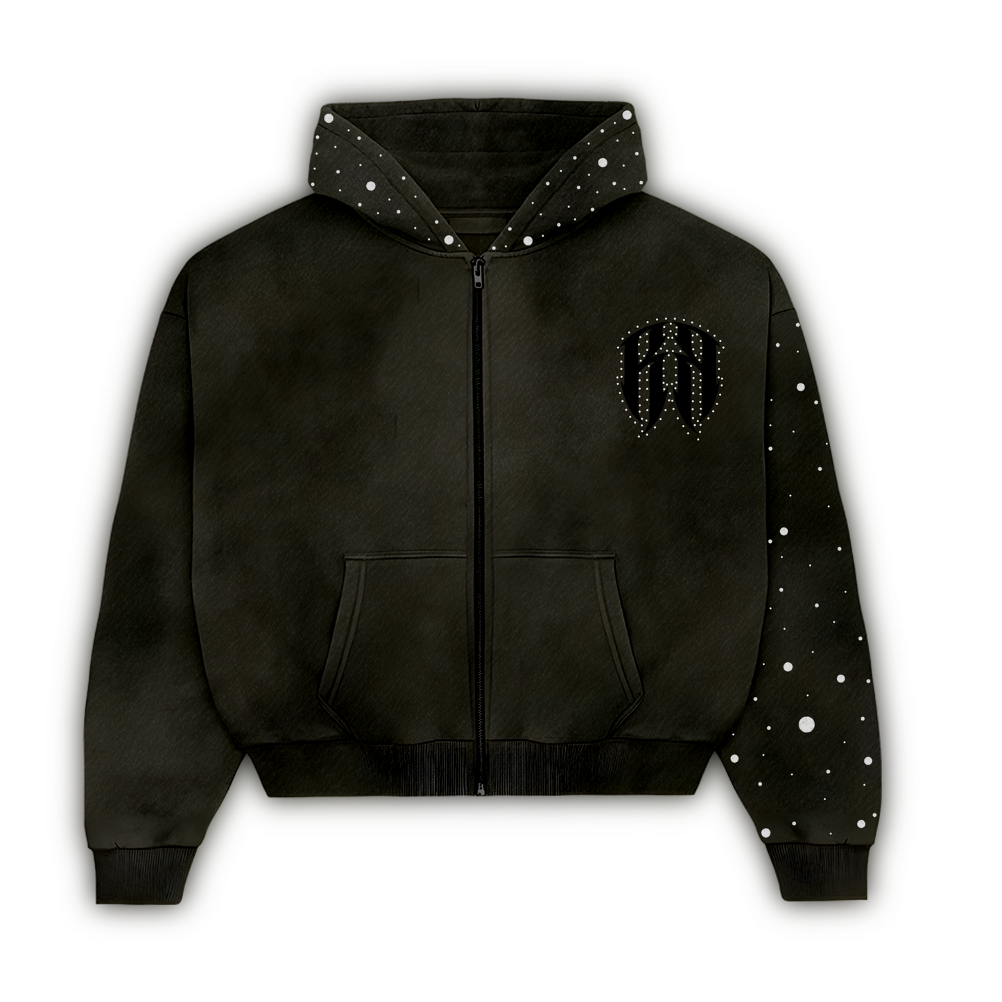 “RRHINESTONE” ZIP-UP